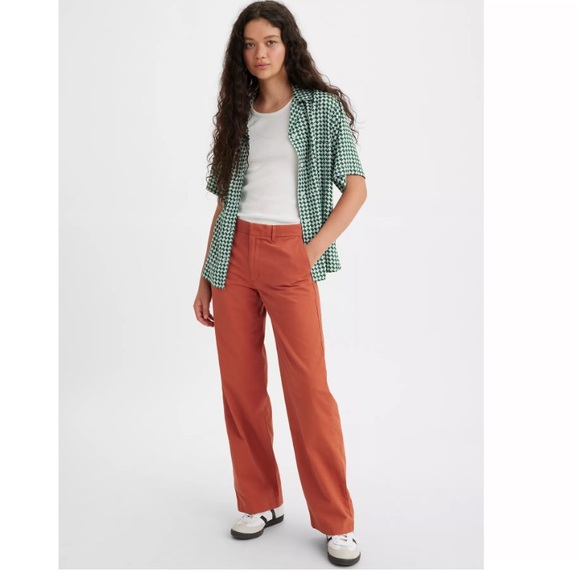 Levi’s Premium Baggy Trousers in Baked Clay Twill - Brown Size 26/31 - Picture 1 of 16